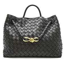 Bottega Veneta Andiamo Handbag Lambskin Fondente Dark Brown